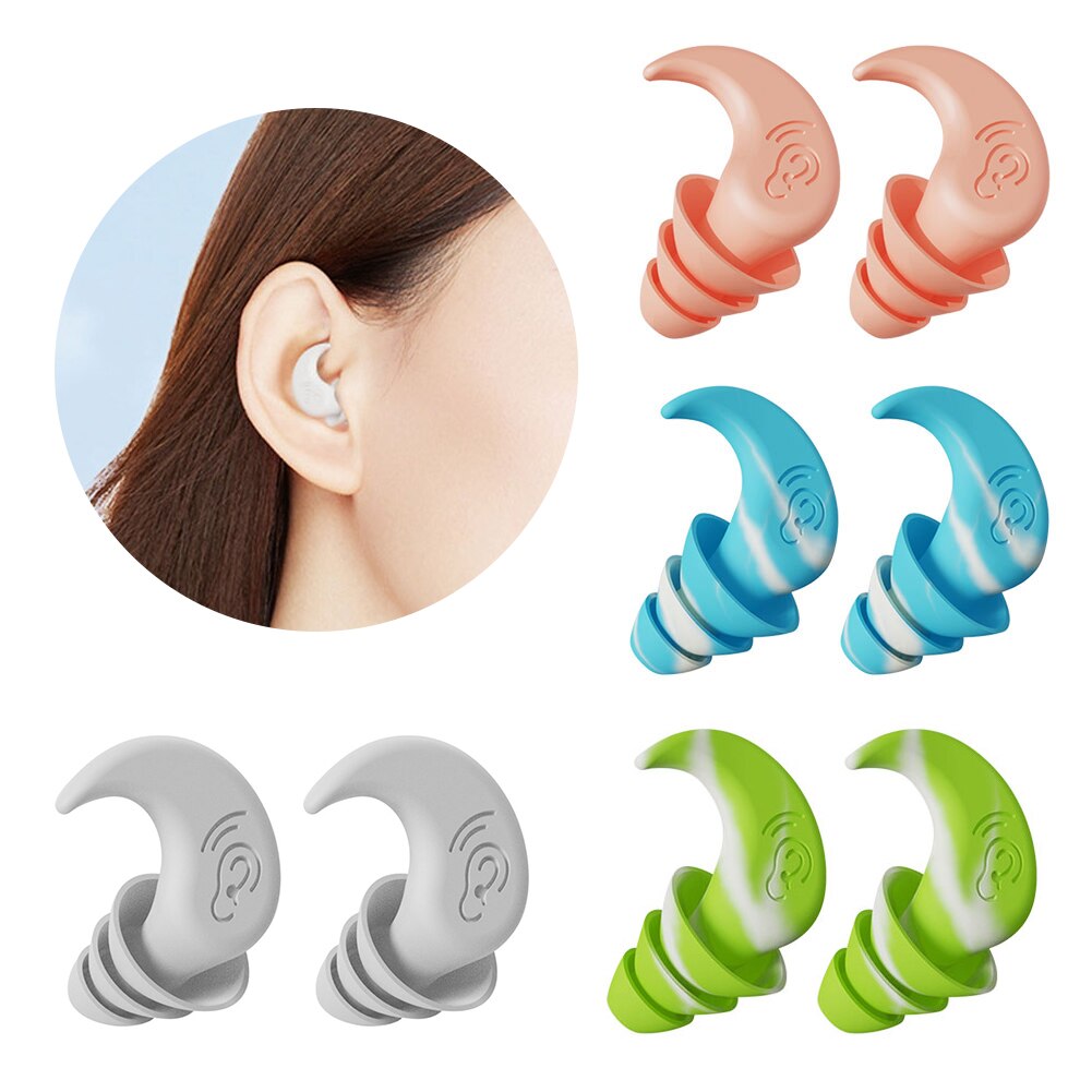 Anti Noise Silicone Earplugs Waterproof Swimming Ear Plugs For