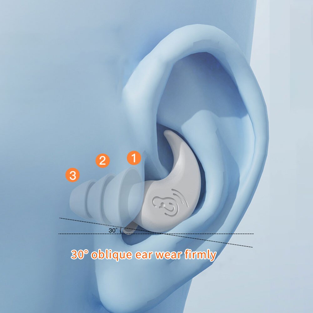 Anti Noise Silicone Earplugs Waterproof Swimming Ear Plugs For