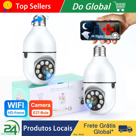 1/2/4PCS E27 Bulb Wifi Camera Surveillance Night Vision Full Color Ai