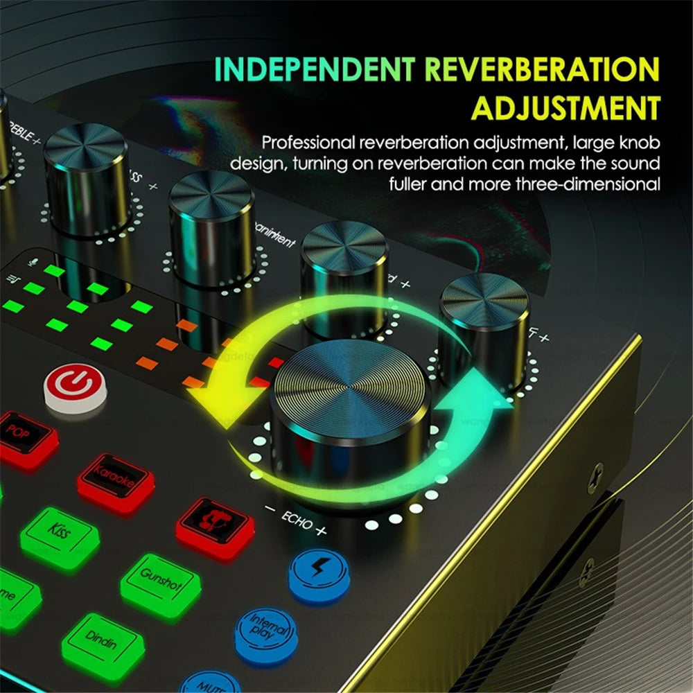 Real-time streaming IPhone Broadcasting V8S sound card for PC