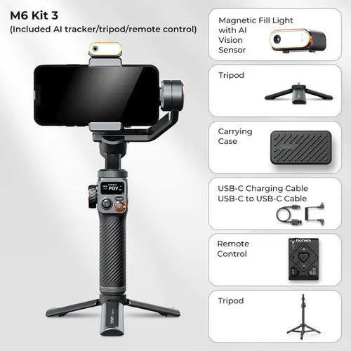 Hohem iSteady M6 Kit Handheld Gimbal Stabilizer Selfie Tripod for